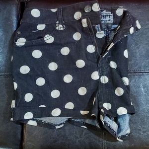 Polkadot Denim Shorts NEVER WORN